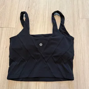 Lululemon Nulu Fold Tight Crop Yoga Tank Black thumbnail 5