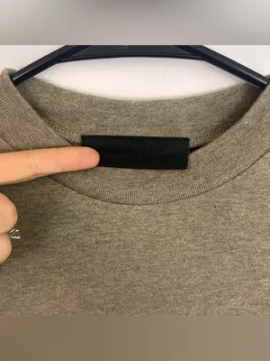 Fear of God University Essentials Tan Crewneck Long Sleeve Cotton Shirt Size 8 thumbnail 4