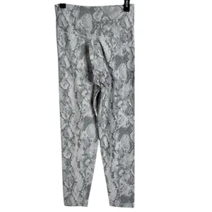 Aerie Offline Real Me Crossover 7/8 Leggings High Rise Gray Snake Print size XL thumbnail 2