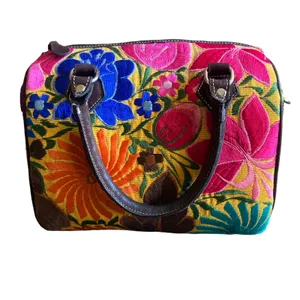 Mexican Embroidered Floral Handbag thumbnail 2