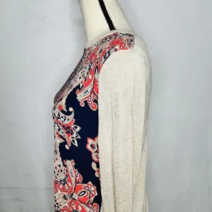 Stitch Fix MARKET & SPRUCE Lightweight Knit Top Envelope Back Paisley Size M thumbnail 5