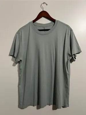 Lululemon All Yours Cotton Tee Silver Blue Size Large Pima Cotton thumbnail 4