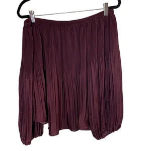 WISHLIST APPAREL Women's Blouse Long‎ Balloon Sleeve Purple Small NWT thumbnail 3