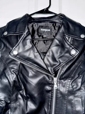 Express Leather Jacket Black thumbnail 2