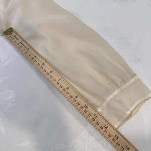 Tory Burch Size-8 Silk Embellished Blouse 3/4 Sleeve‎ Top Ivory thumbnail 5