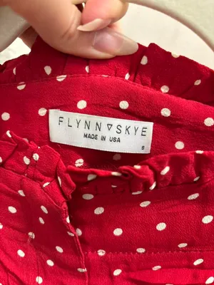 Flynn Skye Red and white polka dot pants thumbnail 3