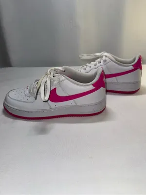 Nike Air Force 1 Low White Laser Fuchsia Pink FV5948-102 Youth 7Y Women 8.5 thumbnail 4