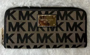 Michael Kors Black Canvas Wallet thumbnail 1