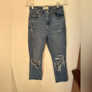 Abercrombie & Fitch Ankle Straight Ultra High Rise Curve Love Jeans Size 6 thumbnail 2