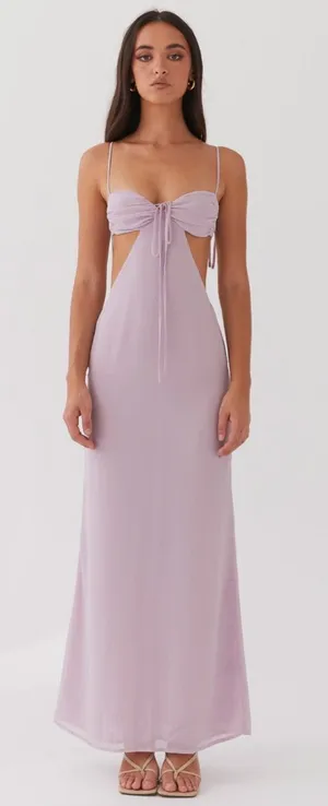 Peppermayo Lavender Maxi Tyra Ruched Dress thumbnail 1