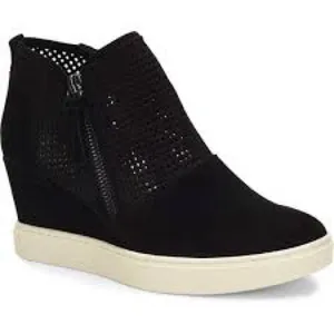 Sofft Bellview black suede‎ wedge sneakers booties women’s size 10 casual thumbnail 1