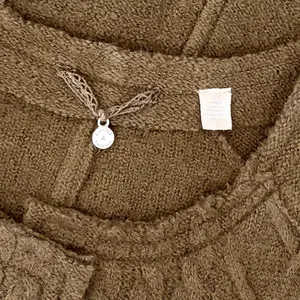 Anthropologie KNITTED & KNOTTED Green Wool Zippered Cable Knit Cardigan Medium‎ thumbnail 10