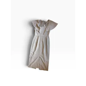 NWT ASOS Dress Size 4 Tan Flutter Sleeve Square Neck Chic Office Professional thumbnail 4