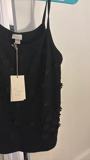 A New Day Black Floral Tank thumbnail 3