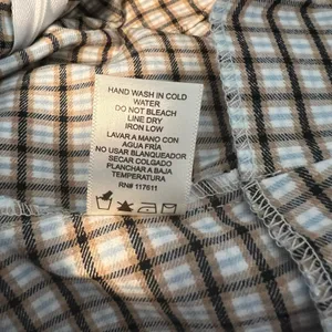 Have Brown Blue and Black Plaid Pencil Skirt Size Large Fall Preppy thumbnail 7