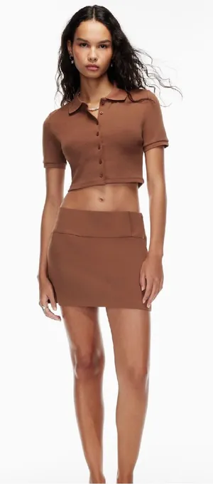Sunday best Wendy skirt brown aritzia thumbnail 1