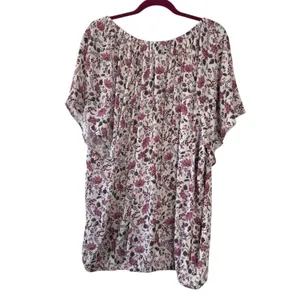 Torrid Crinkle Gauze Flutter Sleeve Top In Lovely Paisley Floral Dew Women’s 3X thumbnail 3