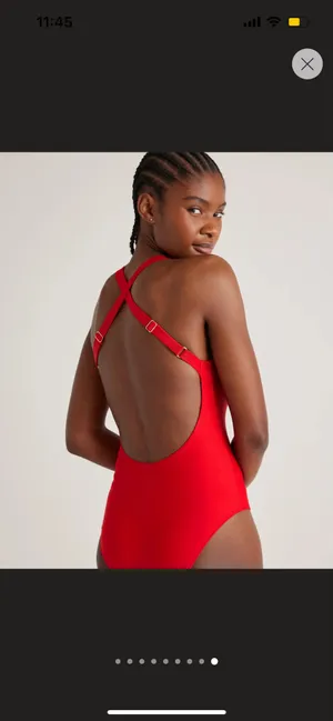 New Quince Italian Cross-Back One-PieceSwimsuit Size Medium MSRP $49 thumbnail 7