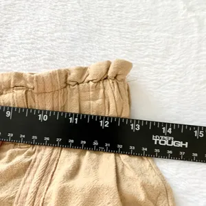 Urban Outfitters Paperbag Waist Cargo Jogger Womens Sz S Tan Linen Blend Utility thumbnail 4