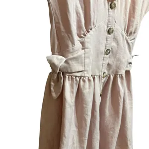 ZARA Pink Button‎ Front Midi Dress Women Soft Girly Cottagecore Feminine Sz XS thumbnail 8