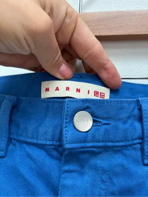 Marni X Uniqlo Blue Wide Leg Baggy Jeans Size 23 x 31 thumbnail 7