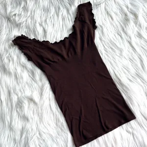 Marciano Guess 2000's Brown Seamless Off the Shoulder Top thumbnail 2