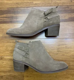 Sonoma Womens Sonya Taupe Suede Leather Ankle Boots Size 10 Booties‎ Career Work thumbnail 1