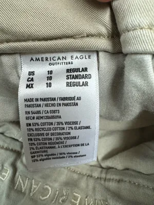 American Eagle Stretch High-Rise Kick Boot Khaki Pants Size 10 thumbnail 7