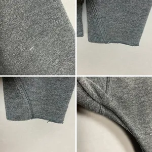 Nike Sweatshirt Top Gray Women Size XS‎ Relaxed Fit Long Sleeve Fleece Raw Seams thumbnail 6