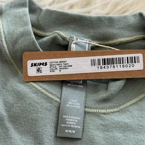 Skims Cotton Jersey Mock Neck Tank Mineral Size Medium thumbnail 8