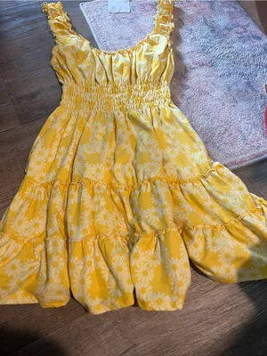 Urban outfitters Yellow Floral Smocked Sundress thumbnail 6