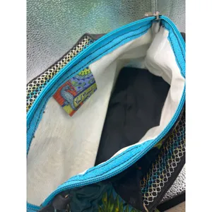 Paul Brent Tropical Parrot Canvas Crossbody Bag Blue Green Macaw Palm Leaf Art thumbnail 11