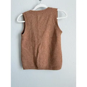 Madewell Kneale Button Front Sweater Vest Heather Rosewood Boho Coquette XS Wool thumbnail 2