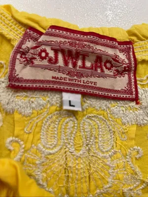 Johnny Was/JWLA Yellow Embroidered Dress size L thumbnail 2