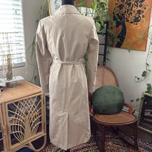 Avec Les Filles Beige Button Up Belted Classic Preppy Closet Staple Trench Coat thumbnail 2