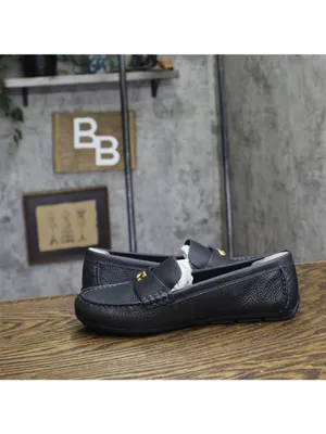 NWT COACH Womens Sculpted C Leather Driver Loafer Shoes Midnight Navy Blue 7.5B thumbnail 8