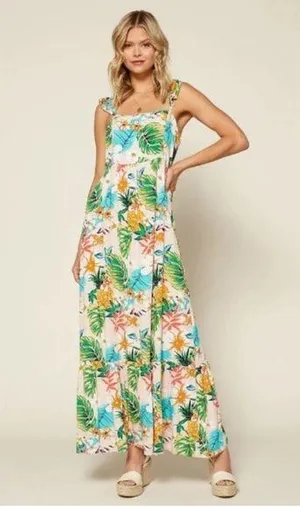 Skies are Blue tropical print maxi dress thumbnail 1