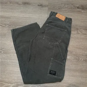 Pacsun Dark Forest Green Corduroy Carpenter Cargo Pants thumbnail 6