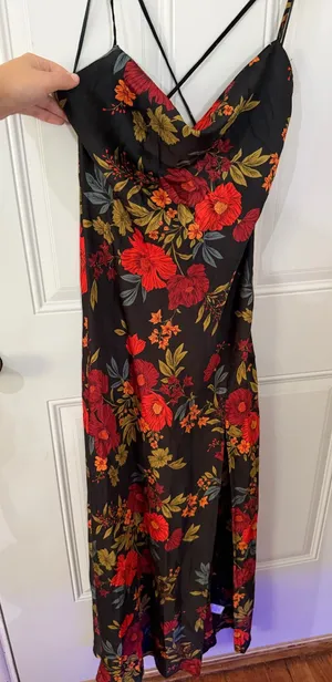 Floral Dress Black thumbnail 1