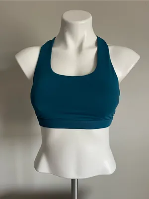 FABLETICS Teal Racerback Sports Bra Sz S thumbnail 1