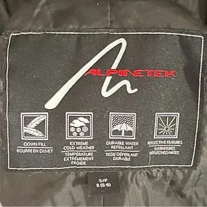 Alpinetek Down Heavy Winter Parka Black Size Small thumbnail 6