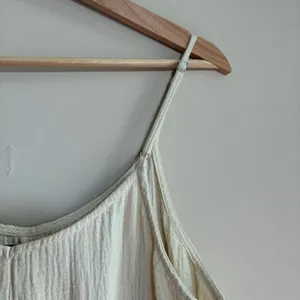 Hunter & Browa‎ yellow muslin spaghetti strap wide leg jumpsuit women's size L thumbnail 7