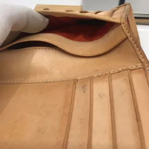 COACH Leather Fabric Combo Brown Tri Fold Wallet thumbnail 6
