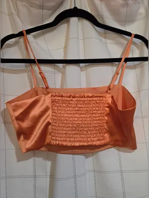 House Of Harlow Satin Cropped Cami Top thumbnail 7