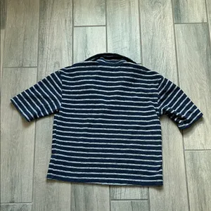 Sincerely Jules Striped Polo in Navy thumbnail 4