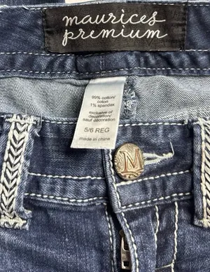 Y2K low rise jeans Blue thumbnail 4