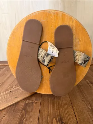 J.Crew Women’s Snake Print Flat Sandals Size 7 New thumbnail 5
