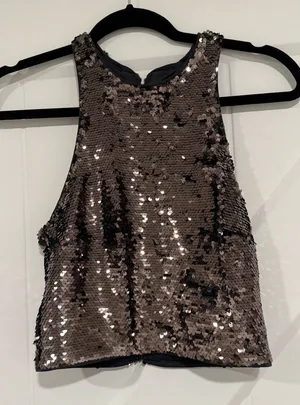 H&M Sequin Tank Top thumbnail 1