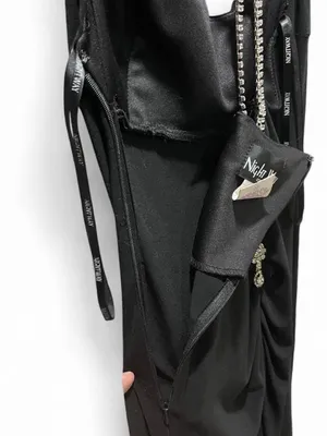 Night Way Collections Black Strapless Maxi Dress with Chain Straps thumbnail 4