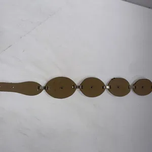 Vintage Y2K Silver Tone‎ Stamped Metal Boho Western Rodeo Concho Style Belt thumbnail 9